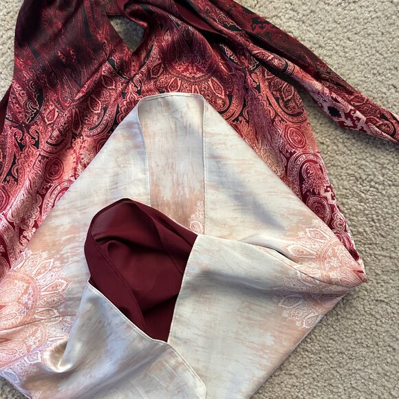 Women's White House Black Market M size red, black, cream & Burgundy sleeveless - Picture 8 of 10